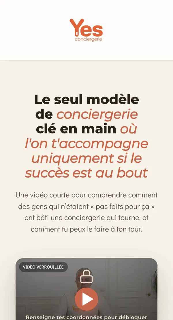 Page pour rejoindre un réseau de conciergeries